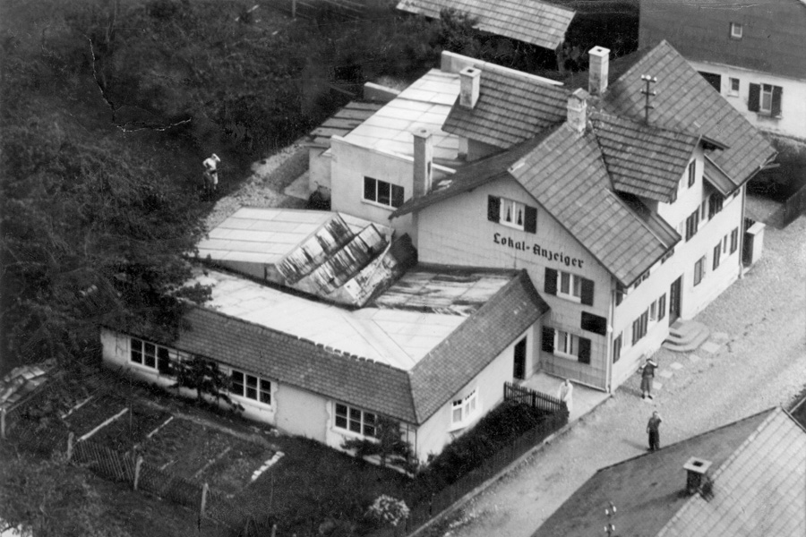 Luftbild des Firmengeländes 1949